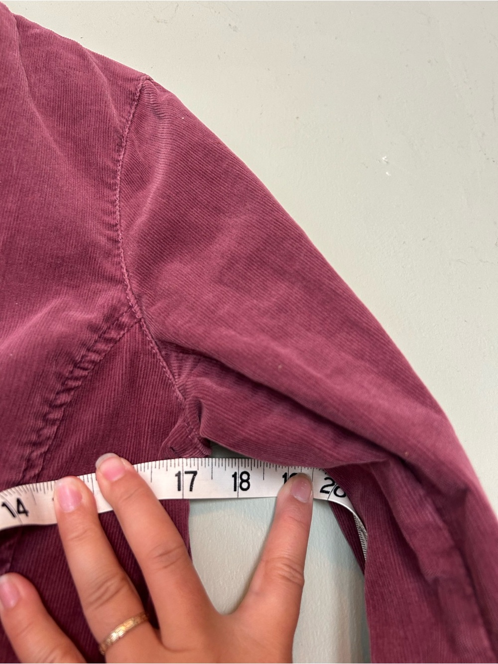Berry Frayed Edge Corduroy Blazer - Picture 4 of 7